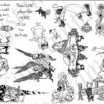 SinCity Stamps WIZARD OZ & DOROTHY 1 Cling Rubber Stamp