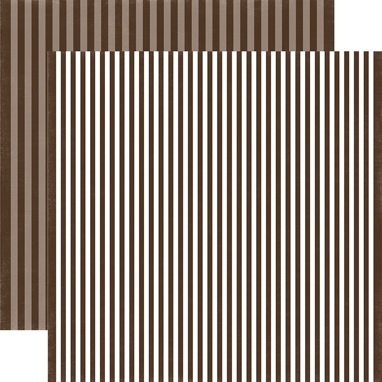 image_4587ad1d-2e9f-47ae-b0d0-acd176f15a01.jpg Echo Park Dots & Stripes MOLASSES STRIPE 12"X12" Paper - Image 1