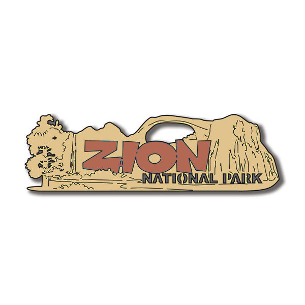 image_45c19f36-bd0c-4d18-82bd-058bceb8c22b.jpg ZION NATIONAL PARK Title Laser Cuts 3"X 9" 1pc - Image 1