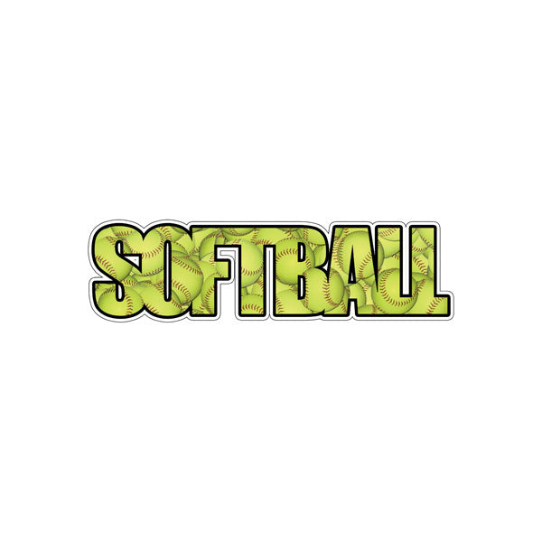 image_4692f234-a302-4a1b-bbf7-9fb62762fbfa.jpg Scrapbook Customs SOFTBALL IMAGE WORD Laser Cut Title 1pc - Image 1