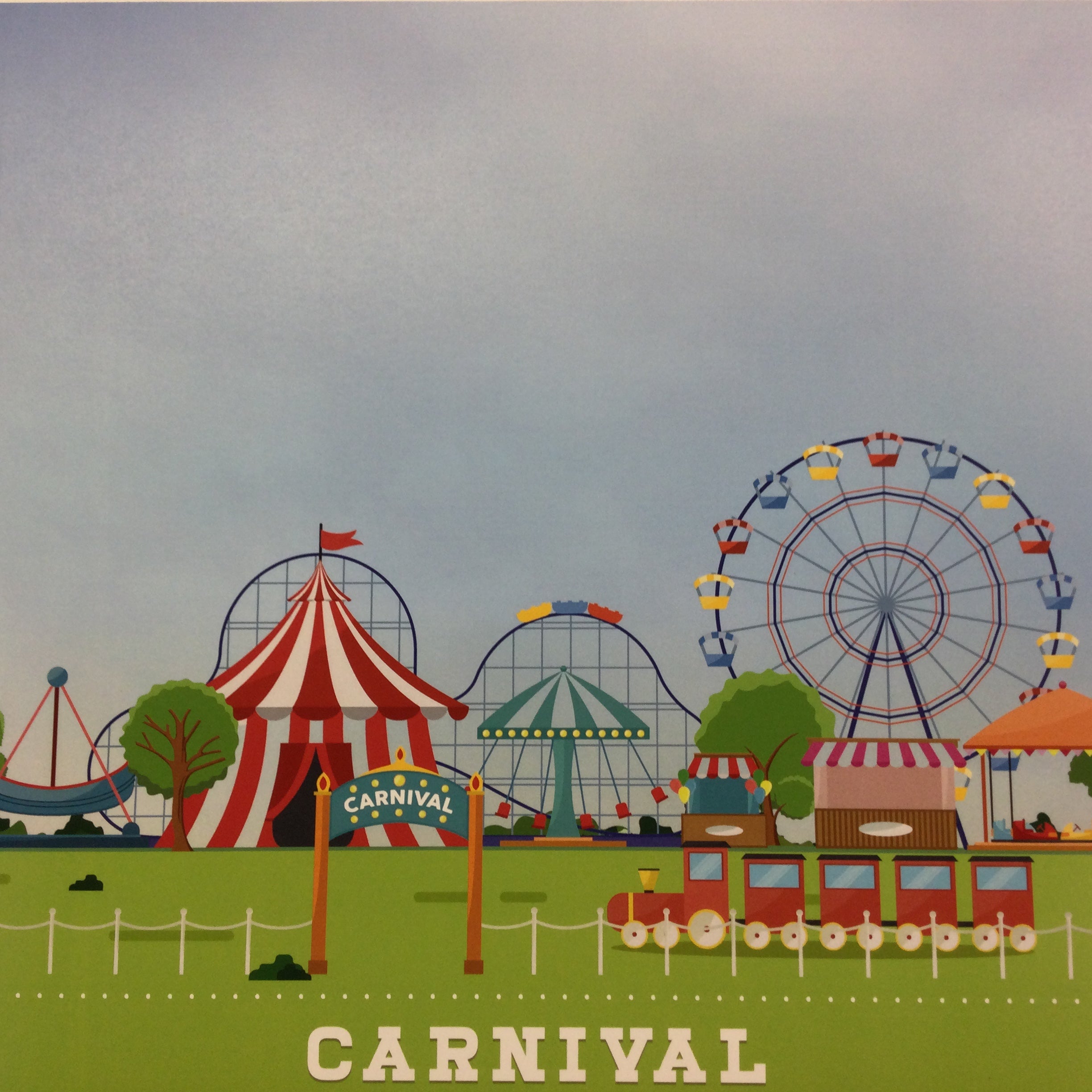 image_477c07c9-a326-41e0-bdd0-b552bb473d3a.jpg CARNIVAL DAYS 12"X12" Scrapbook Paper - Image 1