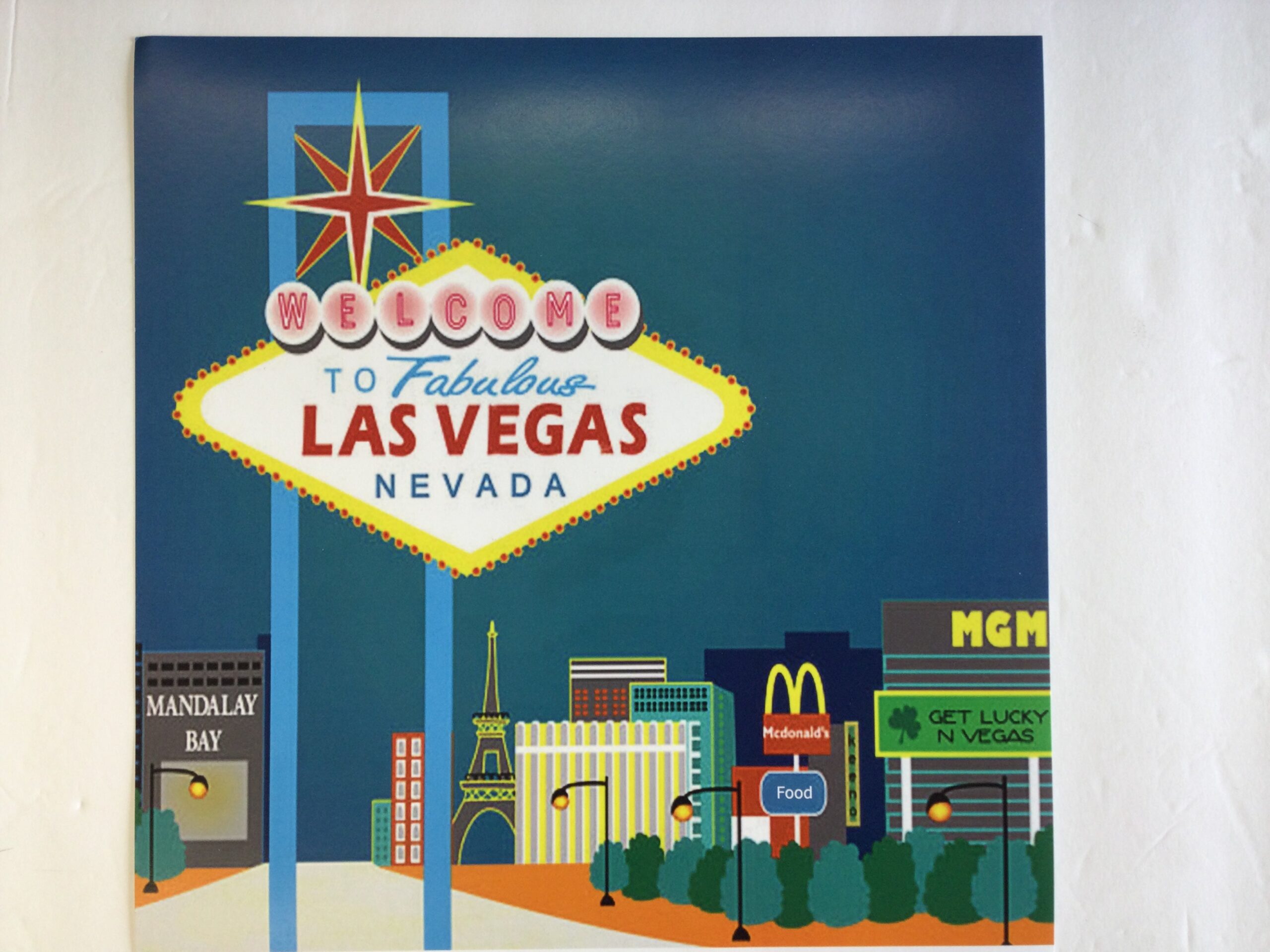 image_489a8abe-db34-405f-bc8a-6665d843e1c5.jpg LAS VEGAS BILLBOARDS 12x12 Scrapbook Paper - Image 1