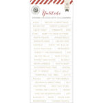 Pink Paislee YULETIDE Foiled Word Stickers 46 pc