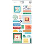 Pinkfresh Studio TOURIST MODE CHIPBOARD Stickers 31pc