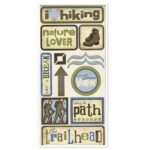 Scrapbook Customs HIKING Outdoor Fun Stickers 13pc