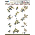 Precious Marieke BIRDS & BERRIES 3D Push Out Sheet 15pc