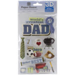 Paper House DAD 3D Stickers 4.5"x 7" 12pc