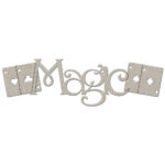 Fabscraps MAGIC Die-Cut Grey Chipboard Word