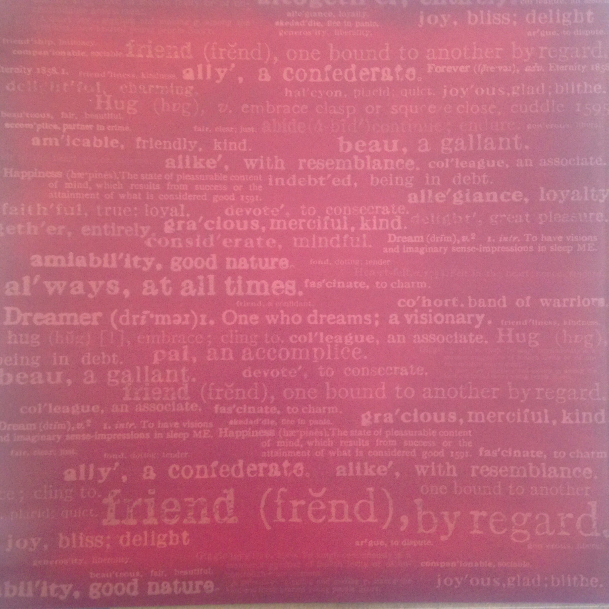 image_4dc271d2-ef8f-4d41-aa15-b8ca1d51edb1.jpg 7 Gypsies FRIEND ROUGE 12"X12" Scrapbook Paper - Image 1
