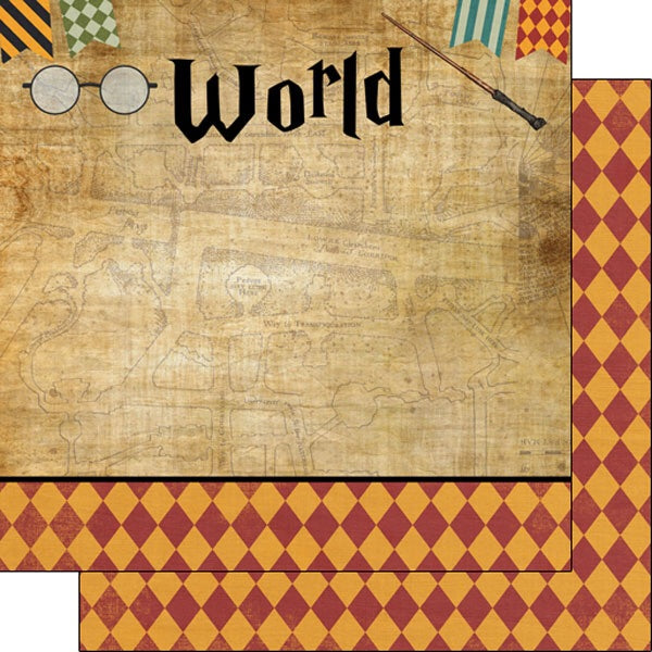 image_4e1a6aeb-7a79-4e6b-bc80-d8e6bd6213bc.jpg WIZARDING WORLD RIGHT DS 12X12 Scrapbook Sheet - Image 1