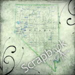 NEVADA TRAVEL Map 12"X12" Scrapbook Paper LV