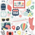 Echo Park AWAY WE GO Chipboard Accents Scrapbook Stickers