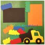 Premade BOYS & THEIR LEGOS 12"X12" Scrapbook Blocks Die Cut - Image 3