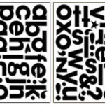 BoBunny CHUNKY CHIPS ALPHA LICORICE Alphabet Stickers 63pc