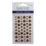 EyeLet Outlet ENAMEL DOTS GLITTER GOLD Sticky Back 54pc - Image 2