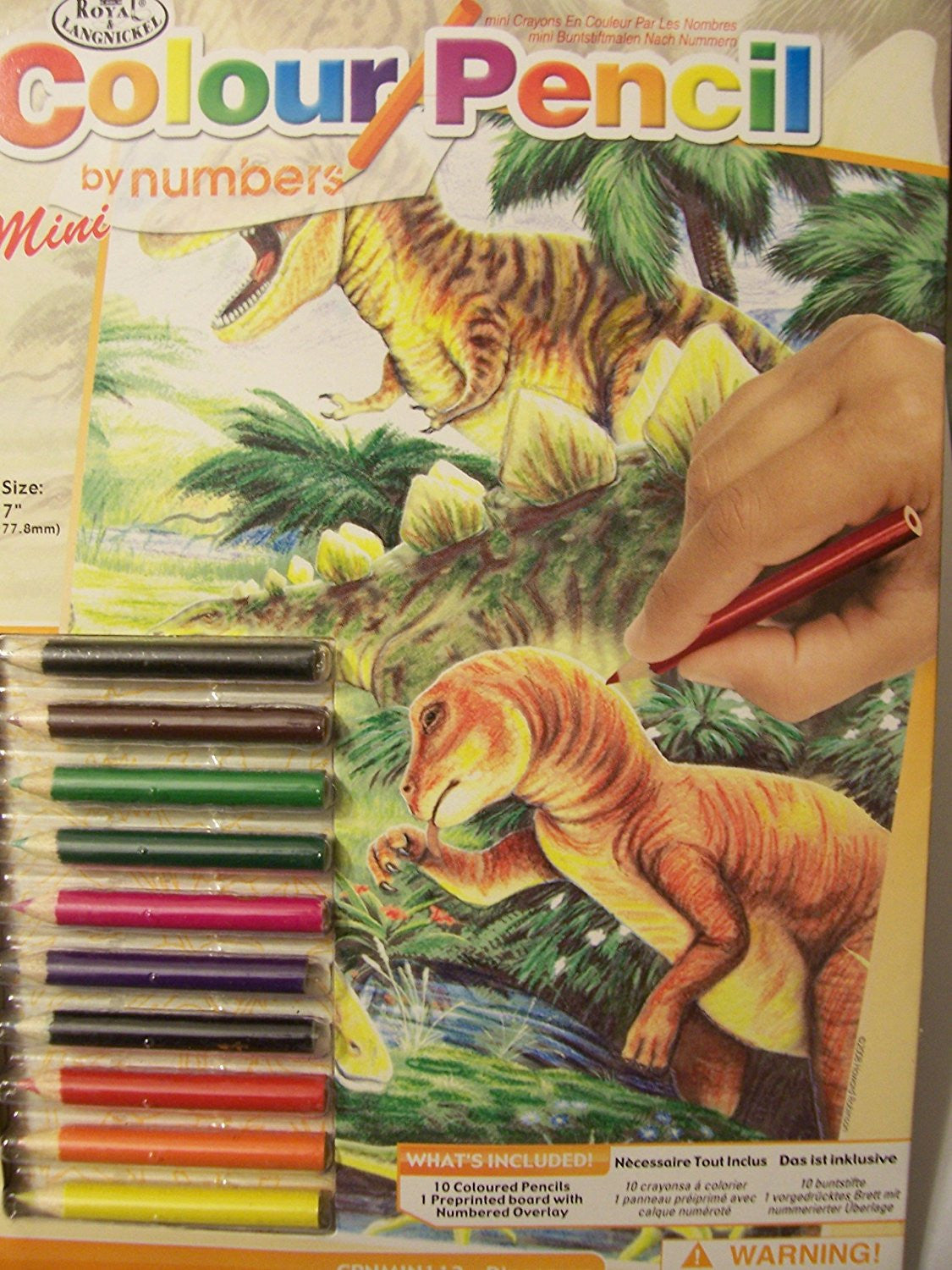 image_511acf43-8c6c-4fc1-a25c-bcf9dbe9e055.jpeg Royal Mini Color Pencil By Number DINOSAUR FUN - Image 1