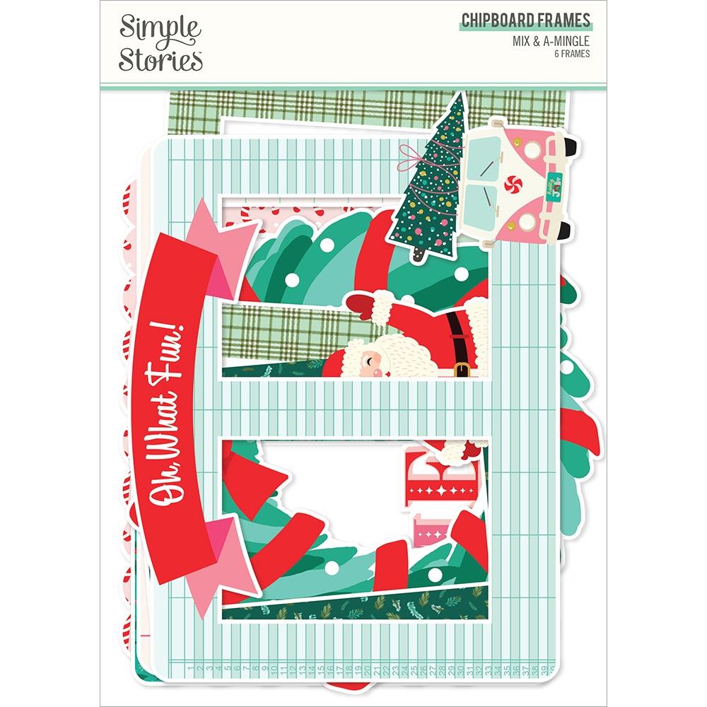image_5244b94c-1a09-4b57-90c0-3e0511ebf127.jpg Simple Stories MIX & A-MINGLE Chipboard Frames 6pc - Image 1