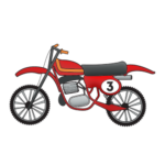 Imaginisce Snag 'em MOTORCYCLE Travel Clear Acrylic Stamps - Image 2