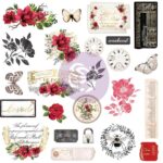 Prima MAGNOLIA ROUGE EPHEMERA Shapes Tags Foil 48pc - Image 2