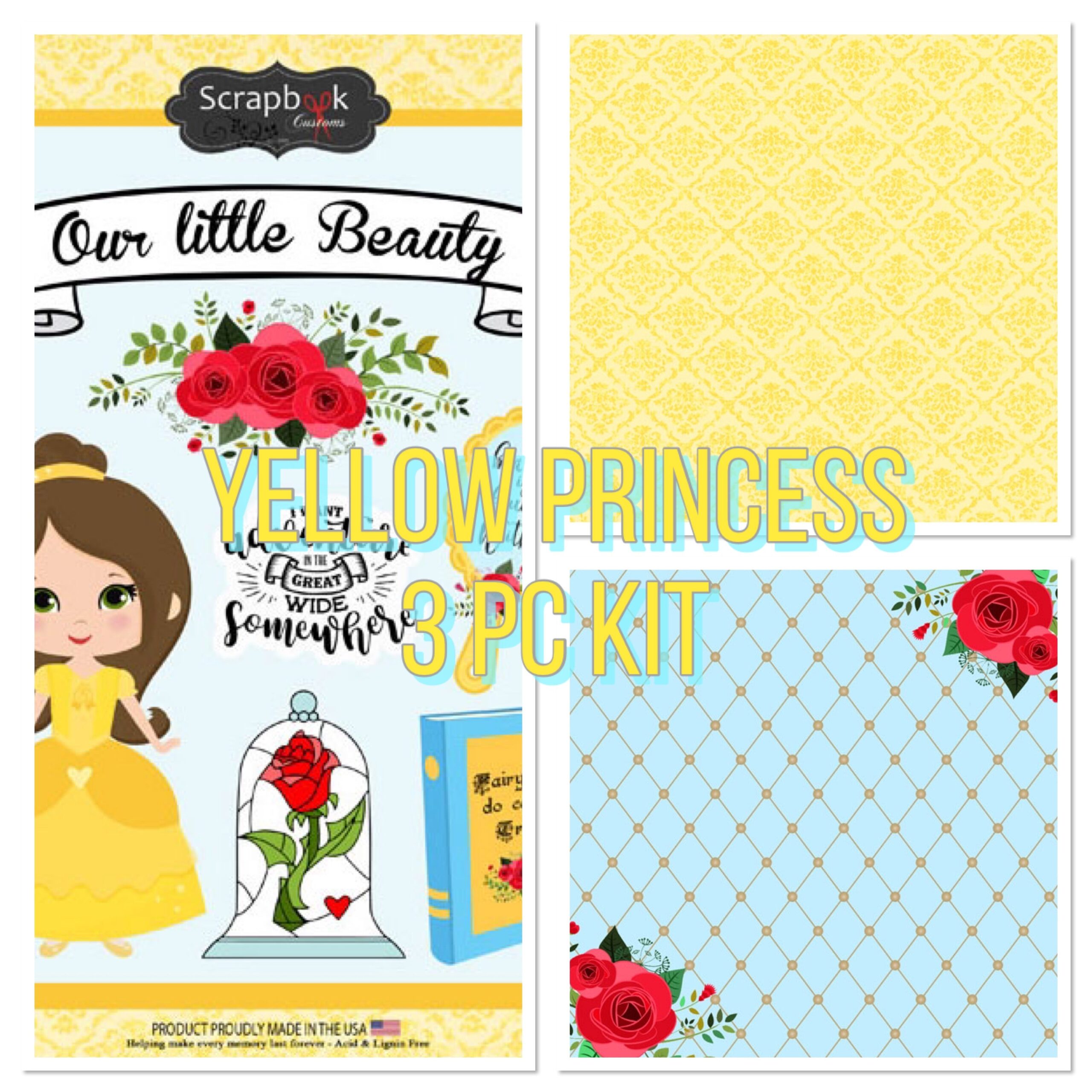 image_53e2e19b-141d-451e-9318-e059488e1b5f.jpg YELLOW PRINCESS KIT Like Belle Beauty and the Beast 9pc - Image 1