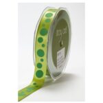 May Arts 5/8" SATIN BUBBLE DOT Ribbon 1 yard - Image 2
