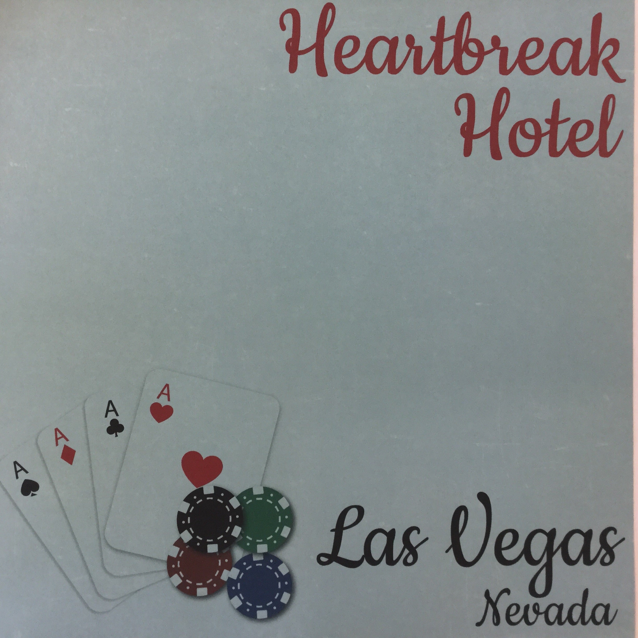image_56a7a304-aaa0-423c-aa85-fb652648d64c.jpg Elvis HEARTBREAK HOTEL Las Vegas 12"X12" Cardstock Paper - Image 1