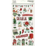 Simple Stories Jingle All The Way CHIPBOARD STICKERS 28pc