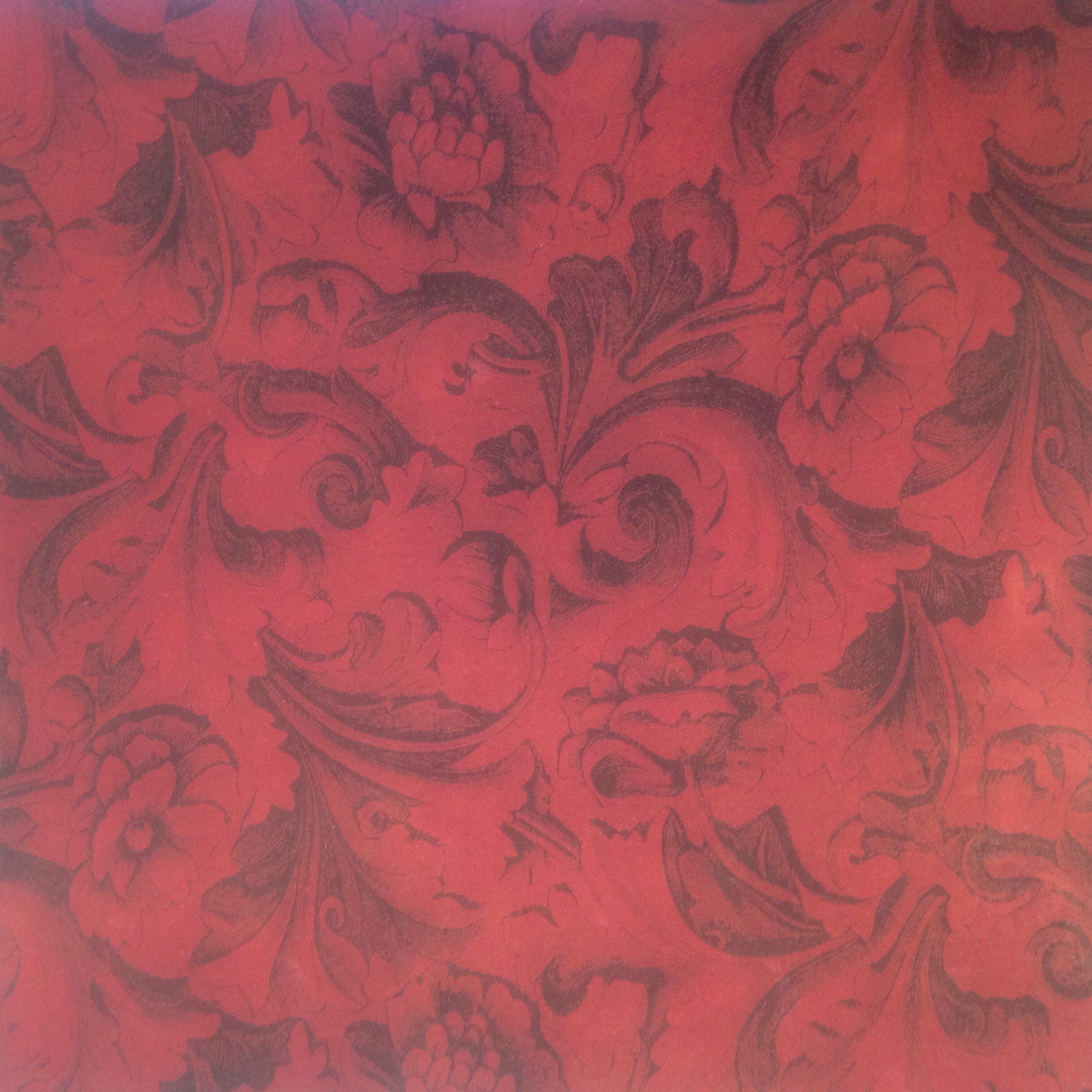 image_5731796e-6a1c-466b-a06c-41cc8eff460b.jpg 7 Gypsies FLEUR ROUGE 12"X12" Scrapbook Paper - Image 1