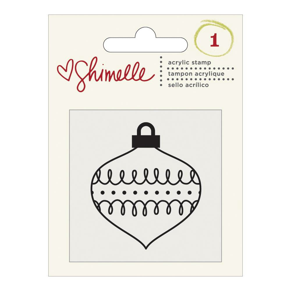 image_575c6ea3-db5b-46cb-a0f7-7a55c4472a3e.jpg American Crafts Shimelle ORNAMENT Clear Acrylic Stamp - Image 1
