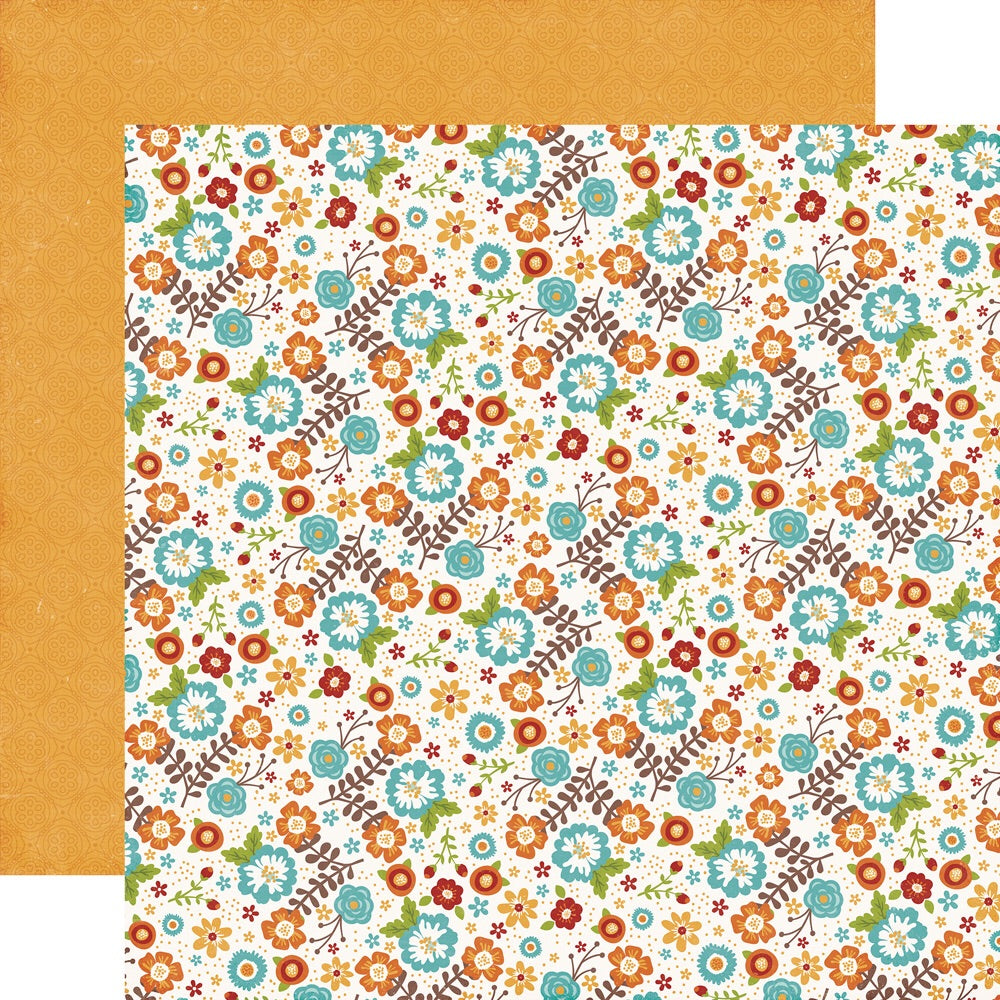 image_58a1b869-ff51-4d78-866e-d1d8865180c5.jpg Echo Park I Love Family FAMILY FLORAL 12"X12" Cardstock Paper - Image 1