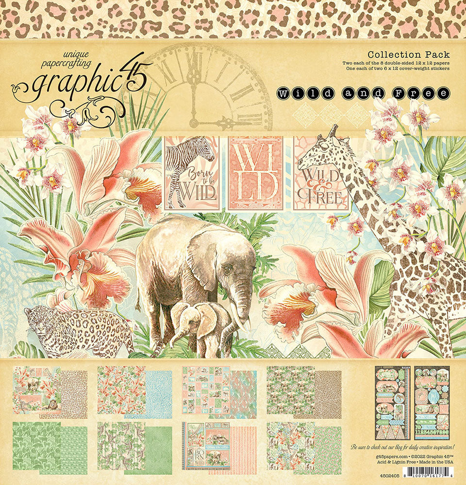 image_5915e2e0-bda5-4f73-b816-8a29ed5d3d8c.jpg Graphic 45 WILD AND FREE 12X12 Collection Pack - Image 1