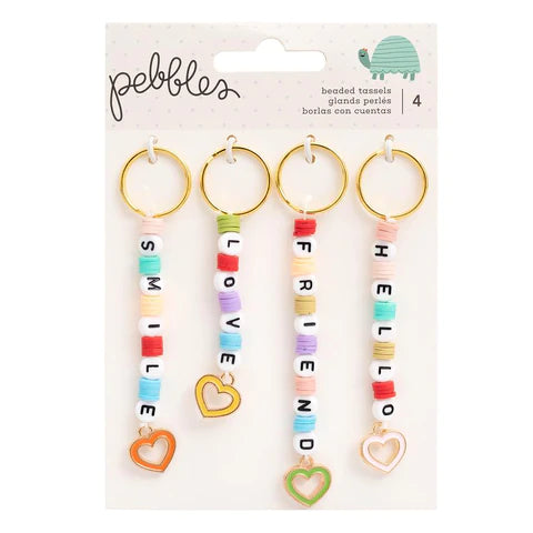 image_59ec9256-732b-4e20-ab62-8757e352e8a0.jpg Pebbles Kid At Heart BEADED TASSLES PHRASES - Image 1