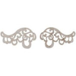 Fabscraps ANGEL WINGS Die-Cut Grey Chipboard Word