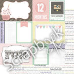 BABY GIRL MONTHS 12"X12" Scrapbook Customs Paper - Image 12