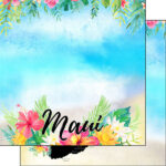 Scrapbook Customs MAUI HAWAII KIT Papers and Stickers 8pc - Image 2