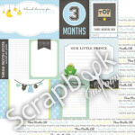 BABY BOY 12"X12" Scrapbook Customs Paper - Image 3