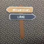 DieCut HIKING SIGN POST Forest Lake Mountain Waterfall Canyon Die Cuts - Image 10