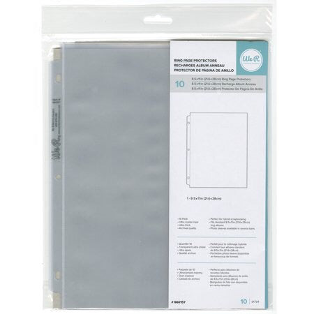 image_5cbd2c14-f106-44bd-a6ea-eb7f381782df.jpg We R Memory Keepers 8.5"X11" Ring Page Protectors 10pc - Image 1
