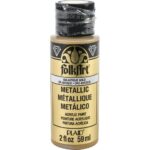 FolkArt Metallic ANTIQUE GOLD Acrylic Paint 2oz - Image 3