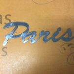 PARIS Silver Metallic Title Travel Laser Cut 1pc