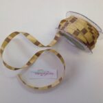 May Arts 3/8" GLITTERED SQUARES Ribbon Trim 1 yard yd - Image 2
