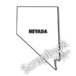 Scrapbook Customs NEVADA STATE SHAPE -A 1pc