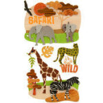 Ek Success SAFARI Sticko 3D Stickers 4pc