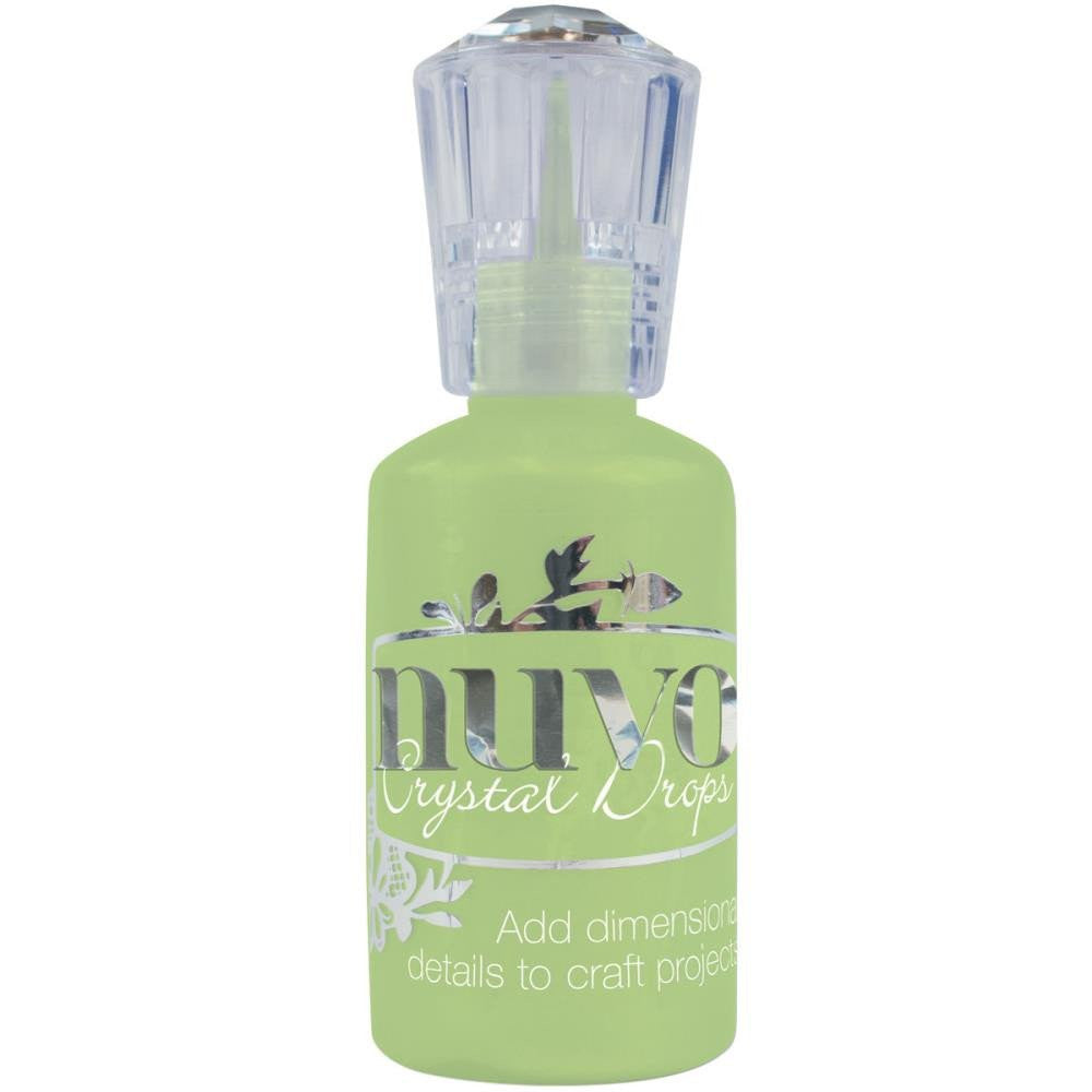 image_5f108bc2-2ad8-4e6d-a271-e47b73c3e8d3.jpeg Nuvo Crystal Drops APPLE GREEN 3D Enamel Dots Gloss 1oz - Image 1