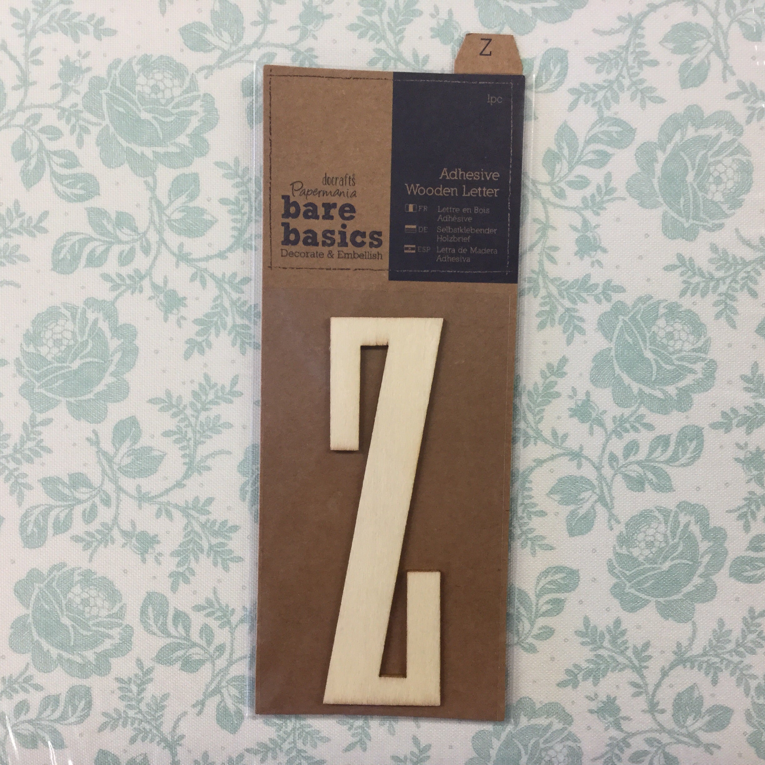 image_602002b2-94ce-4ed1-87c3-8003ca33e66e.jpg Papermania Bare Basics Wooden Adhesive LETTER Z Wood - Image 1