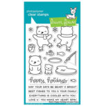 Lawn Fawn  BEARY HAPPY HOLIDAYS Clear Stamps 42 pc