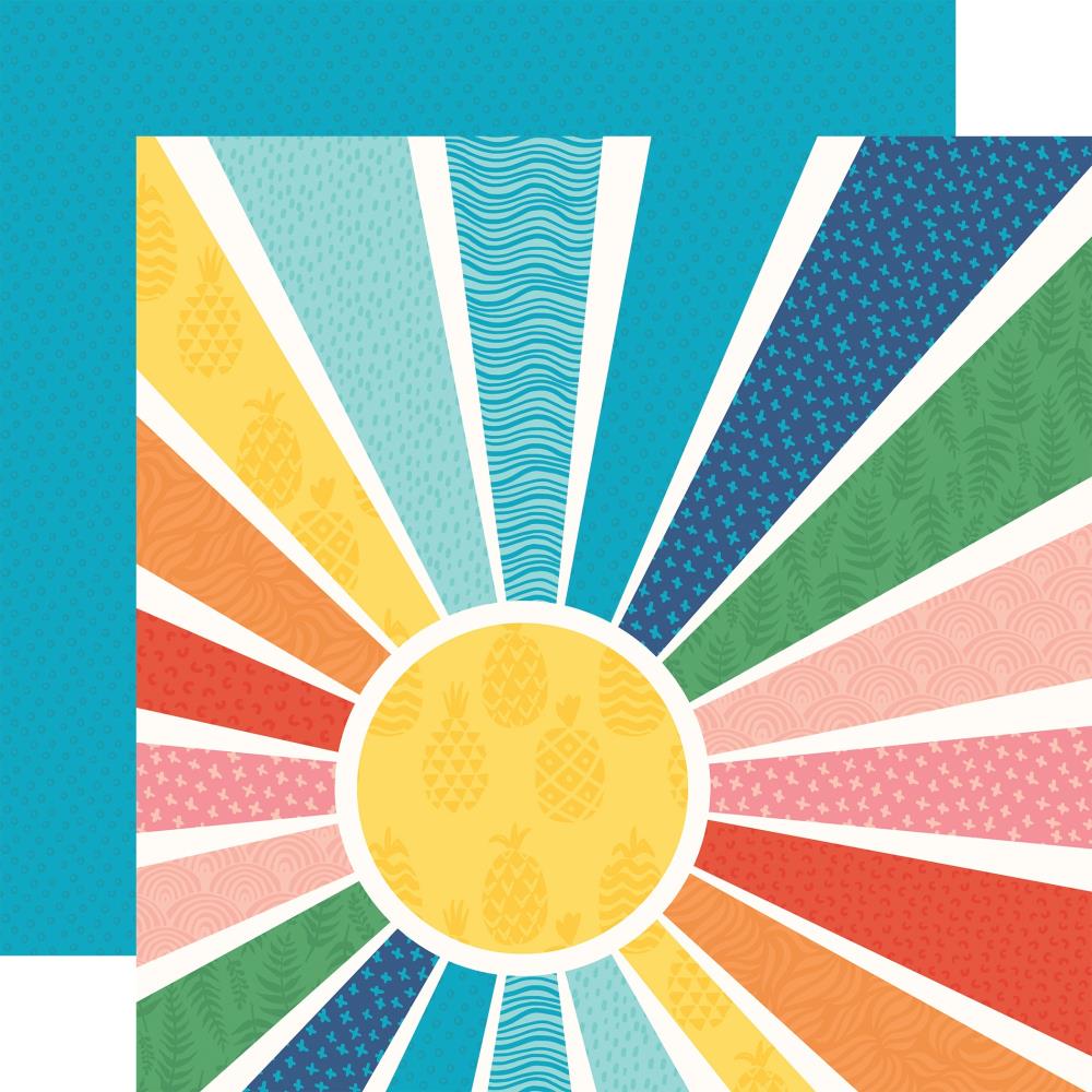 image_60870ecc-9b63-4703-84c4-c6e0736d35f8.jpg Echo Park Endless Summer COLORS OF THE SUN 12"X12" Paper - Image 1