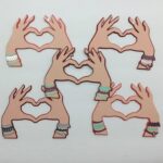 SUMMER LOVE HEART HANDS Scrapbook DieCut