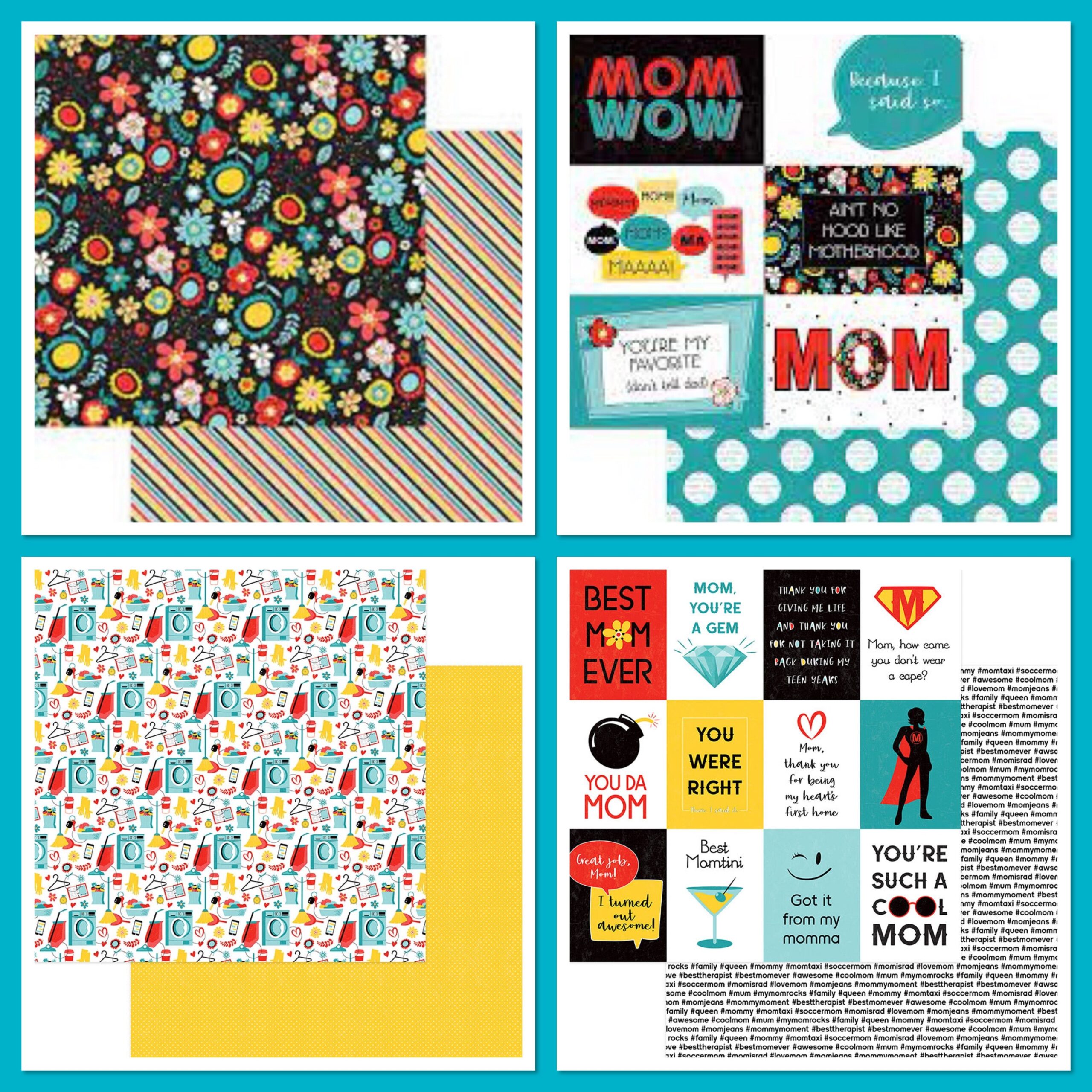 image_6236a288-f86e-4096-b824-70b01bee8578.jpg Photoplay BEST MOM EVER Scrapbook Paper Kit - Image 1