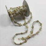 May Arts Flat Floral GOLD Flower Ribbon 1 yard yd - Image 2